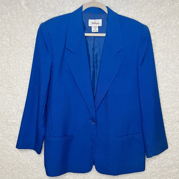 Worthington Vintage Blue Size 16 Suit Jacket - Picture 1 of 11